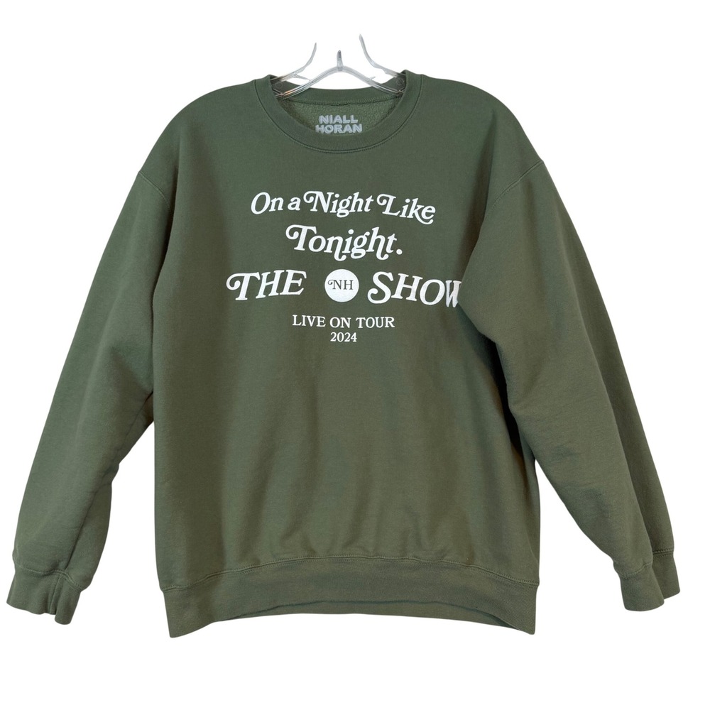 Niall Horan The Show Live On Tour 2024 Sweatshirt Olive Green •M• 1D Tour Merch